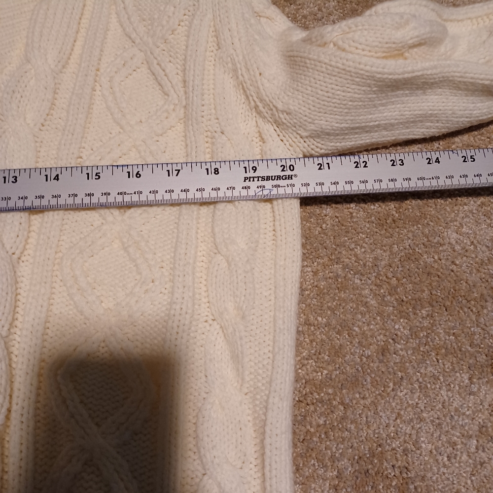 Vintage white cardigan sweater men's medium - Picture 5 of 6